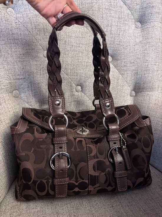 Coach Handbags - Coach Chelsea Optic Signature Satchel with Braided Handles❤️🤩‼️